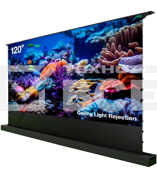 Экран Cactus 148x263см FloorRising CS-PSFRCLR-263X148 16:9 напольный рулонный черный (моторизованный привод)