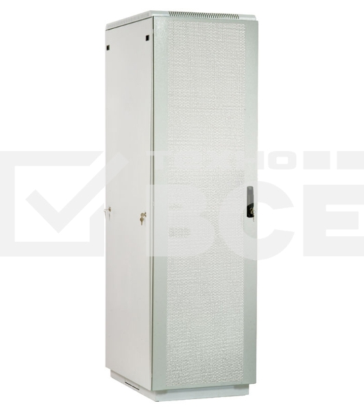 Шкаф коммутационный ЦМО ШТК-М-42.6.8-4ААА 42U 600x820мм пер.дв.перфор. задн.дв.стал.лист 2 бок.пан. направл.под закл.гайки 550кг серый