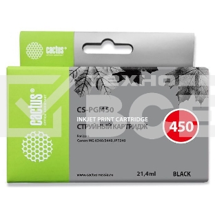 Картридж струйный Cactus CS-PGI450 черный (21,4 мл) для Canon MG 6340/5440/IP7240