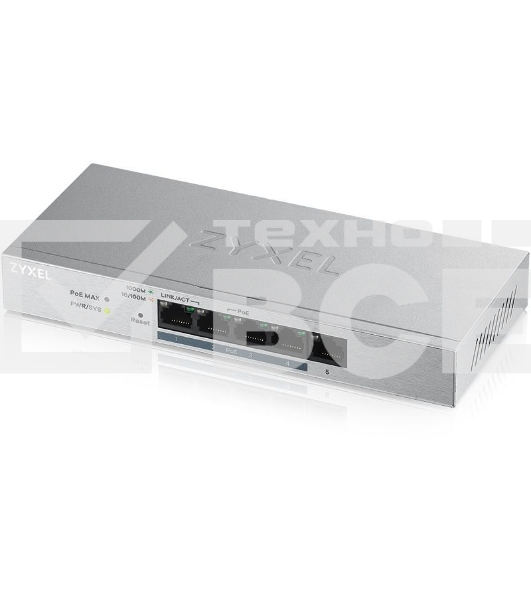 Коммутатор Zyxel GS1200-5HPv2-EU0101F 5G 4PoE+ 60W управляемый