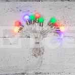Гирлянда светодиодная «Мини-лампочки» 1.5 м, 10 LED, прозрачный ПВХ, цвет свечения мультиколор, 2 х АА (батарейки не в комплекте) NEON-NIGHT, фото 1