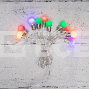 Гирлянда светодиодная «Мини-лампочки» 1.5 м, 10 LED, прозрачный ПВХ, цвет свечения мультиколор, 2 х АА (батарейки не в комплекте) NEON-NIGHT