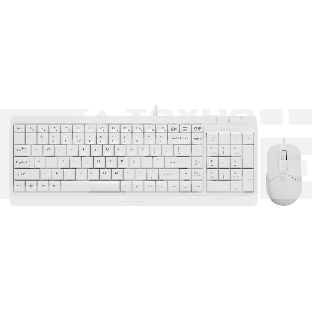 Клавиатура + мышь A4Tech Fstyler F1512 клав:белый мышь:белый USB