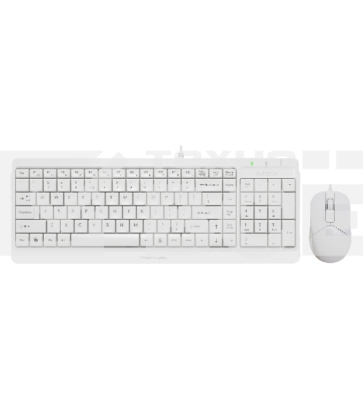 Клавиатура + мышь A4Tech Fstyler F1512 клав:белый мышь:белый USB