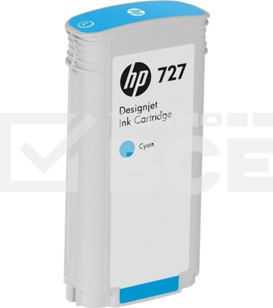 Картридж струйный HP 727 F9J76A голубой для HP DJ T1500/T1530/T2500/T2530/T920/T930 (300мл)