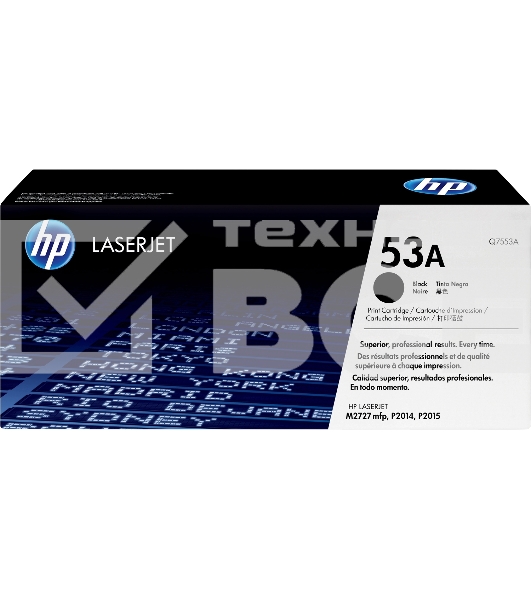 Картридж лазерный HP Q7553A черный для LaserJet P2015 3000 стр.