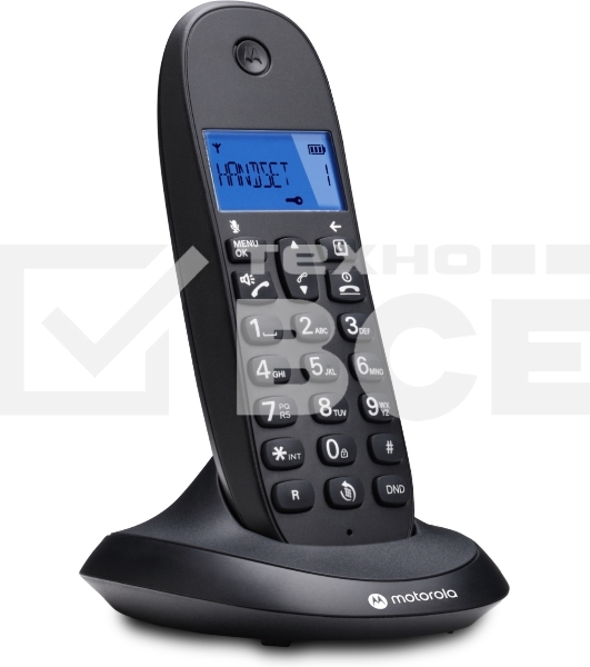 Радиотелефон Dect Motorola C1001СB+ черный АОН