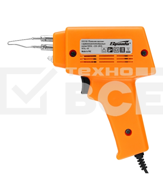 Паяльник импульсный Sparta с петлеобразным жалом, 100 Вт