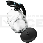 Чайник электрический Kitfort КТ-625-1 1.7л. 2200Вт черный/голубой (корпус: стекло), фото17