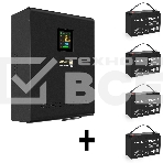 Комплект ИБП EX296003RUS + батарея 100Aч EX282985RUS 4шт (инвертор, синус, для котла, настенный) ExeGate FineSine SX-3000.LCD.AVR.2SH.T <3000VA/2100W, чистая синусоида, цветной LCD-дисплей, AVR, 2*Schuko+клеммы, линейно-интерактивный, крепление настенное,, фото10