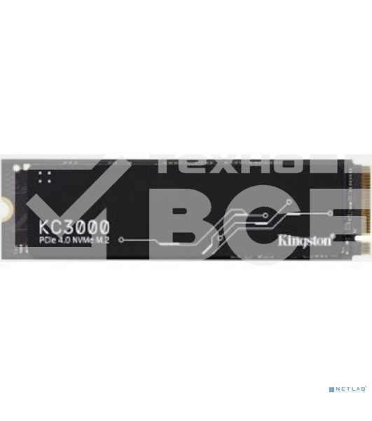 Накопитель SSD Kingston 512Gb M.2 KC3000 <SKC3000S/512G> (PCI-E 4.0 x4, up to 7000/3900Mbs, 3D TLC, NVMe, 400TBW, Phison E18, 22х80mm, LP heatsink)