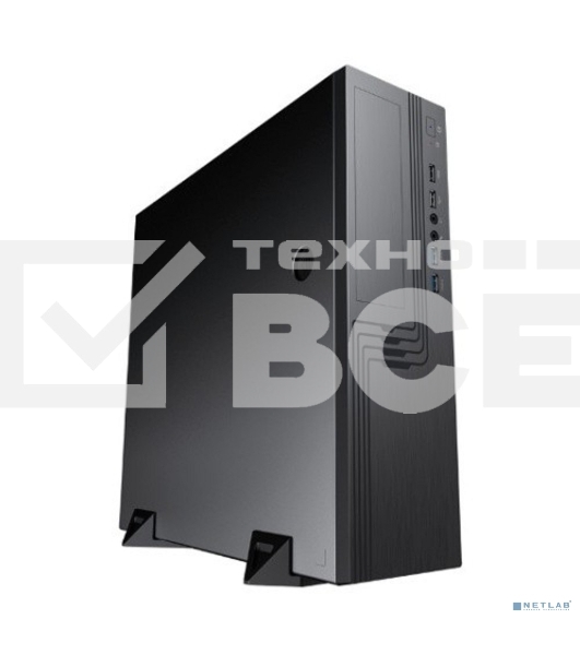 Компьютерный корпус EL555BK PM-300TFX 80+Bronze U3.0*2+U2*2+2*combo Audio; fan 9cm; intrusion switch POWERMAN Slim Case [6143524]