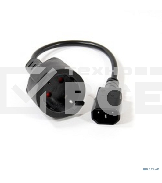 Кабель-переходник UPS->розетка VCOM (IE-320 C14 to Socket Type-F) 3Gx0,75mm VDE <CE002>