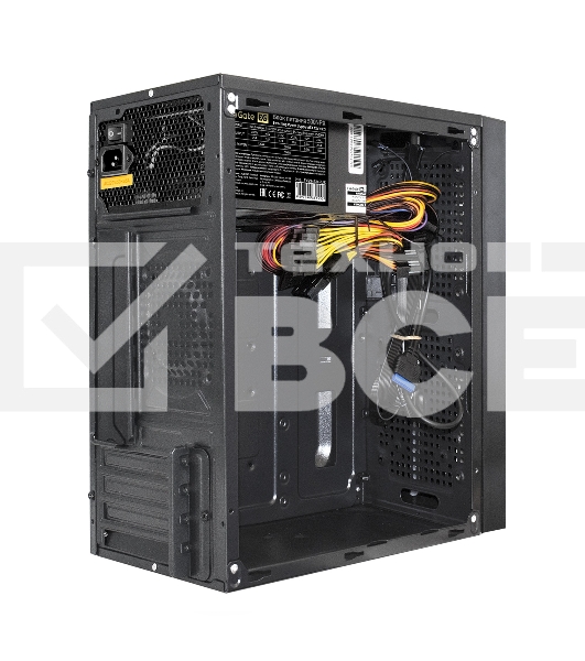 Компьютерный корпус Minitower ExeGate mEVO-9302-NPX400 (mATX, БП 400NPX с вент. 12см, 2*USB+1*USB3.0, HD аудио, черный, с RGB подсветкой)