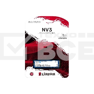 Накопитель SSD Kingston NV3, 1Tb, M.2 2280, NVMe, PCIe 4.0, R/W 6000/4000