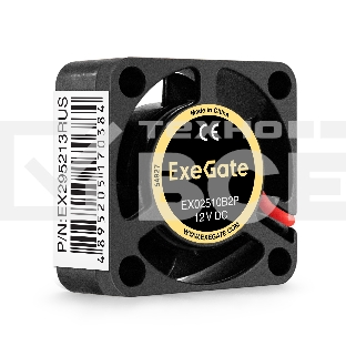 Вентилятор для корпуса ExeGate EX02510B2P черный, 25 мм, 10500 об/мин, 23.2 дБ, 2 pin