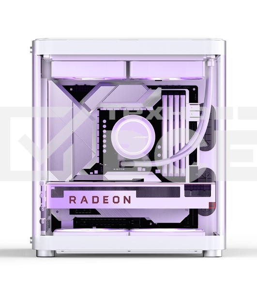 Корпус без блока питания JONSBO TK-1, Mini-Tower, TG, no fan, 1xUSB-A 3.2 + 1xUSB-C 3.2, mATX, mITX White