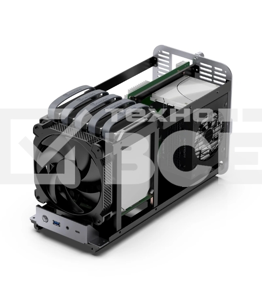Корпус JONSBO N1 Gray без БП, mini-ITX, SFX, серый