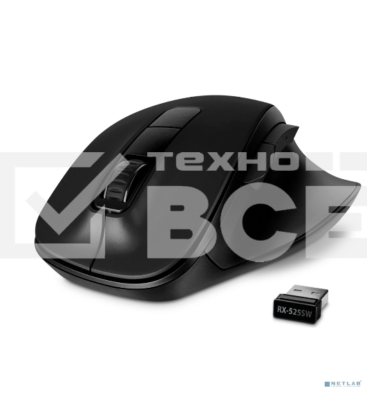 Мышь беспроводная SVEN RX-525SW черная (бесшумн. кл., 5+1кл. 600-1400DPI, Soft-touch, блист.)