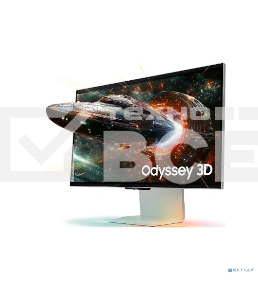 Монитор 27' Samsung Odyssey 3D G90XF IPS 3840x2160, 165 Гц, 1 мс, 16:9, 350 кд/м², 2xHDMI 2.1, DP, USB Hub (2x USB 3.2), 3D без очков, Edge Lighting, динамики (2x5 Вт), FreeSync, G-Sync, HDR10, черный