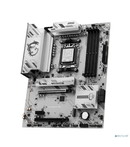 Материнская плата MSI B850 GAMING PLUS WIFI6E, AM5, AMD B850, 4xDDR5, 4xSATA, 2xM.2, 1xPCIe 4.0 x16, 1xPCIe 4.0 x4, 1xPCIe 3.0 x1, 1xDP, 1xHDMI, 1x2.5Gb LAN, Wi-Fi 6E, Bluetooth 5.3, 1xUSB-C 10Gbps, 3xUSB-A 10Gbps, 4xUSB-A 5Gbps, 2x3.5 мм, 7.1, ATX