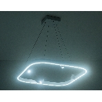 Подвесной светодиодный светильник Ambrella light FL5802/1+4 WH белый 50W 3000K/4200K/6400K 600*600*1200 (без ПДУ), фото 1