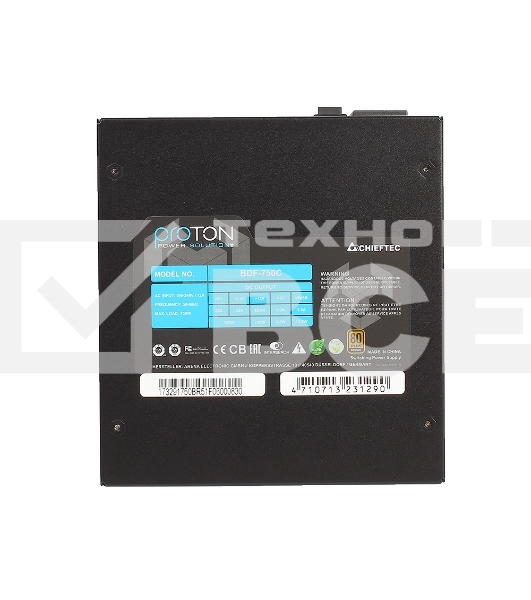 Блок питания Chieftec BDF-750C, 750Вт 80 PLUS Bronze, 140мм, модульный, черный