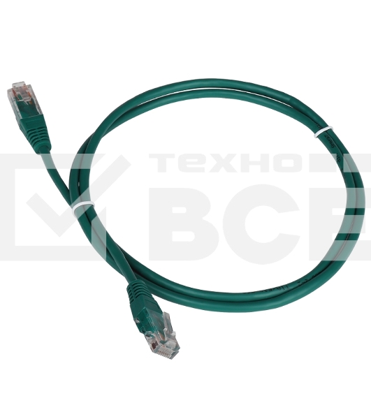 Патч-корд TWT UTP кат.5e, с заливными колпачками, 20.0 м, зеленый