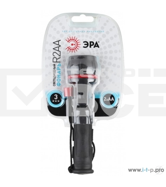 Фонарь R2AA обрезиненный (3LED 2хAA) ЭРА C0033735