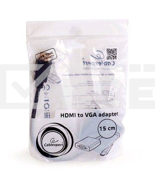 Переходник Gembird-Cablexpert Переходник HDMI-VGA, 19M/15F (A-HDMI-VGA-03)