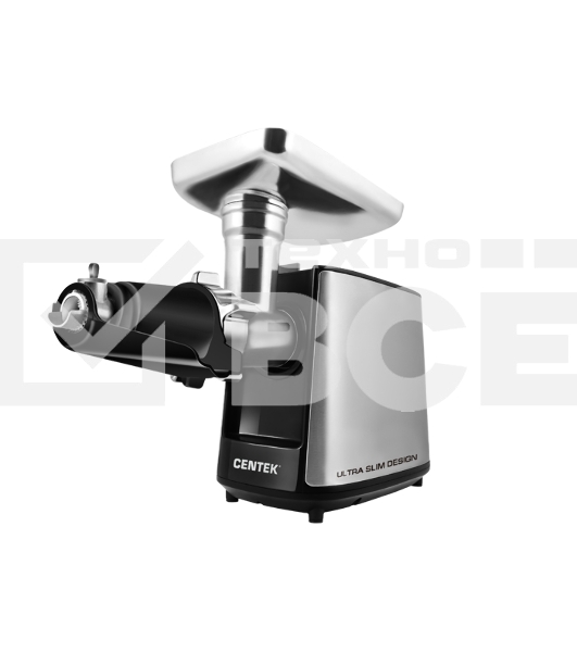 Мясорубка электрическая Centek CT-1617 Juice серебристый, 2000 Вт, 2.0 кг/мин, реверс, защита от перегрузки, насадки - 5