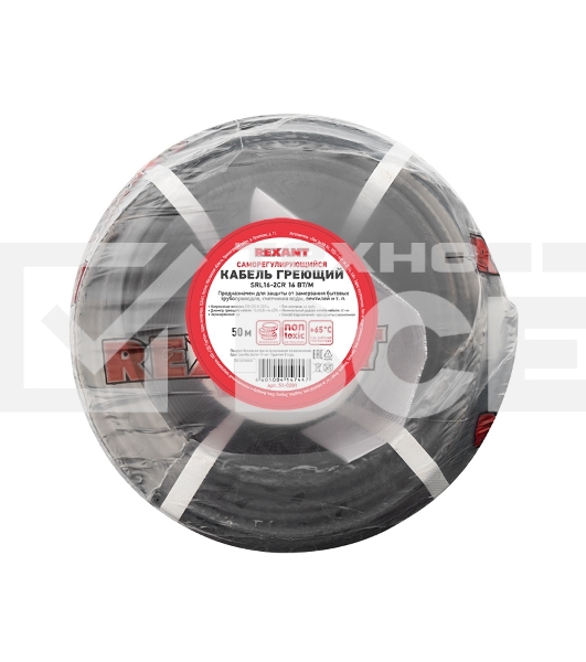Кабель греющий саморегулирующийся экранированный SRL16-2CR (16 Вт/1 м), 50 м Rexant