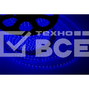 Лента LED 220 В, 13х8 мм, IP67, SMD 5050, 60 LED/m, цвет свечения синий
