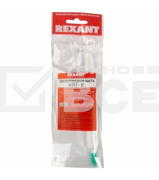 Паста теплопроводная REXANT, КПТ-8, 5 мл, шприц