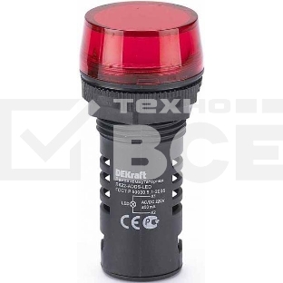 Лампа коммутационный ADDS 22мм LED 220В AC/DC ЛK-22 красн. SchE 25119DEK