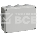 Коробка распаячная ОП 190х140х70 IP55 КМ41244 RAL7035 (10 гермовводов) ИЭК UKO11-190-140-070-K41-55, фото2