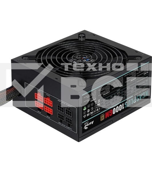 Блок питания Aerocool / Formula KCAS PLUS 1000GM V2 RTL (ACPG-KPK0FEC.12), 1000Вт, 80 PLUS Gold, 140мм, модульный, черный
