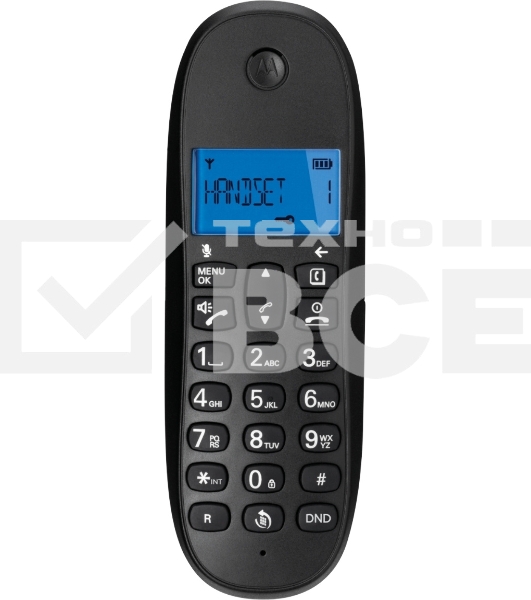 Радиотелефон Dect Motorola C1001СB+ черный АОН