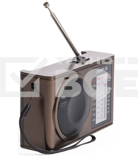 Радиоприемник портативный Сигнал Эфир-18 коричневый USB SD/microSD