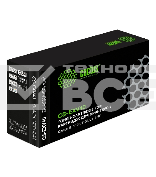 Картридж лазерный Cactus CS-EXV40 черный (6000стр.) для Canon IR 1133/1133A/1133iF