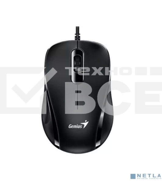 Мышь проводная Genius DX-101 черный, 1200 dpi, USB, кнопки - 3