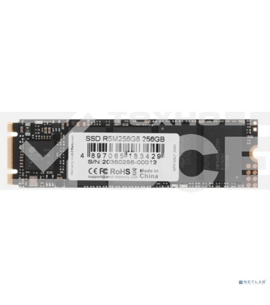 Накопитель SSD AMD Radeon R5M256G8, 256Gb, M.2 2280, SATA III, R/W 555/450