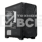 Компьютерный корпус без блока питания HSPD M321, Mesh Mini-tower, черный, slide TG, 0.45 SPCC, 2x140мм ARGb+1x120мм ARGb mATX, mITX 160/340/184мм 2x2.5