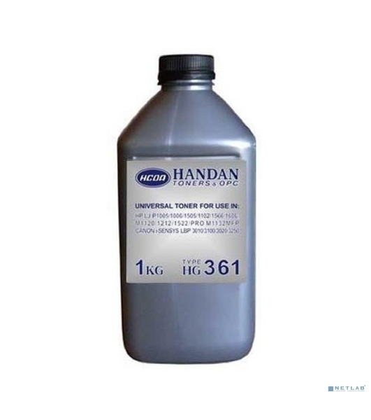 Тонер Handan Универсальный для HP LJ P1005/P1006, Тип HG361, 1 кг, канистра