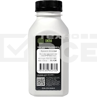 Тонер Cactus CS-TKY-100 черный флакон 100гр. для принтера Kyocera Universal TK-1170/1130/1140/1150/1160/1170/1200/1120