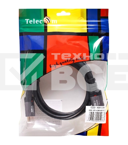 Кабель Telecom TCG365-1.5M HDMI 19M/M,ver. 2.1, 8K@60 Hz 1.5m метал разъемы, Telecom <TCG365-1.5M>