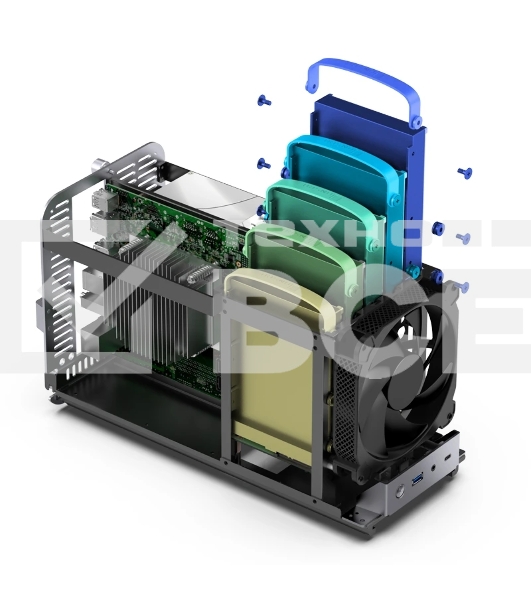 Корпус JONSBO N1 Gray без БП, mini-ITX, SFX, серый