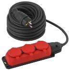 Удлинитель силовой ЭРА UK-3e-3x1,5-20m-IP44(KG) с заземлением 3 розетки каучук 20 м КГ 3х1,5мм2 IP44, фото 1