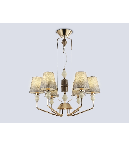 Люстра Ambrella light LH75401/6 GD/GR золото/серый E14*6 max 40W D700*1260