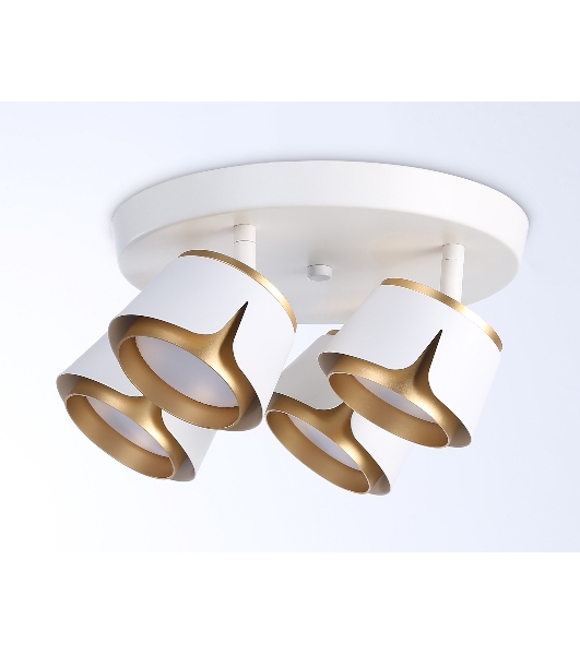 Светильник Ambrella light TN71241/4 WH/GD белый/золото GX53/4 D250*147
